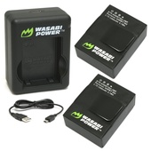 Wasabi Power Battery & Dual Charger for GoPro Hero3, Hero3+ (2-Pack)