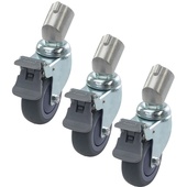 Kupo KC-080R 80mm Brake Caster 22mm Round (Set 3)