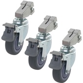 Kupo KC-080S 80mm Brake Caster 22mm Square (Set 3)