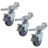 Kupo KC-100G 100mm Brake Caster 30mm Square (Set 3)