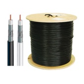 Sky Approved RG6 Shielded Cable (152 m Roll, Shielded, Black, 75 Ohm)