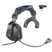 Eartec USMOTOSH Ultra Single Headset with Shell-Mount PTT & Motorola 2-Pin Connector