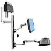 Ergotron 45-253-026 LX Wall Mount System with Small Computer Holder