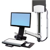 Ergotron StyleView Sit-Stand Combo System (Polished Aluminum)