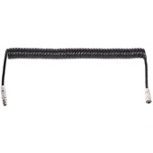 Wooden Camera Coiled 3-Pin Fischer to 4-Pin Hirose Cable (20 - 36")