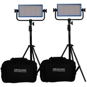 Dracast LED500 Pro Daylight LED 2-Light Kit with V-Mount Battery Plates and Stands