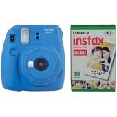 Fujifilm instax mini 9 Instant Film Camera with Instant Film Kit (Cobalt Blue, 10 Exposures)