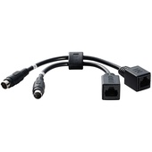 Lumens VC-AC07 Dual In/Out RJ45 to 8-Pin Mini DIN Male Cable Extender