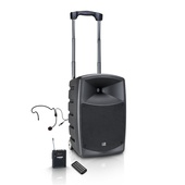 LD Systems Battery Powered Bluetooth Speaker with Mixer, Bodypack and Headset