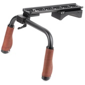 Wooden Camera Cruiser Modular Shoulder Rig with Brown Leather Grips