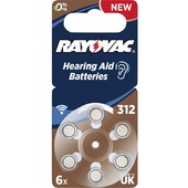 Rayovac Batteries AE312 PR41 Hearing Aid Batteries