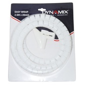 DYNAMIX Easy Wrap Cable Management Solution (White, 2.5m x 20mm)
