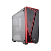 Corsair Carbide Series SPEC-04 CC-9011117-WW Black / Red Tempered glass ATX Mid Tower Computer Case