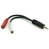 X-keys 3.5mm Stereo Male to Two 3.5mm Mono Female Left/Right Splitter Cord
