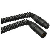 K-Tek XLR Male to XLR Female Coiled Microphone Cable (0.45 - 3 m)