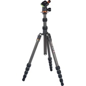 3 Legged Thing Punks Brian Travel Tripod with Airhed Neo Ball Head (Carbon Fiber, Black/Gray)