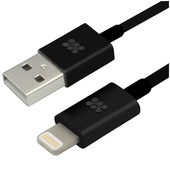 Promate 1.2M USB to Lightning Sync and Charging Cable (Black)