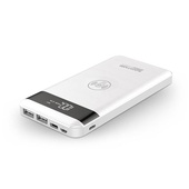 Promate Wireless Charging Power Bank w/ LED Display (White)