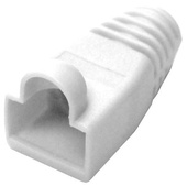 DYNAMIX RJ45 Strain Relief Boot (6 mm, White, 20 Pack)