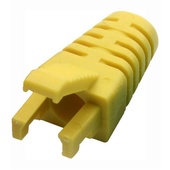 DYNAMIX RJ45 Slimline Strain Relief Boot with Clip Protector (Yellow, 20 Pack)