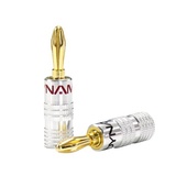 DYNAMIX Banana Plugs Gold Plated with Alloy Jacket (Red & Black, Pair)