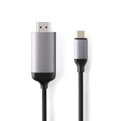 MiniX NEO C-4K USB-C to 4K HDMI Cable (Space Gray, 1.8m)