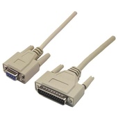 DYNAMIX DB9 Female to DB25 Male Null Modem Cable (2 m)