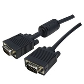 DYNAMIX VESA DDC1 & DDC2 VGA Male/Male Cable (Black, 5 m)