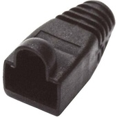 DYNAMIX RJ45 Strain Relief Boot (6 mm, Black, 20 Pack)