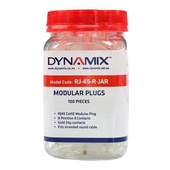DYNAMIX RJ-45 Modular Plug Jar (Round, Stranded, 100 Pieces)
