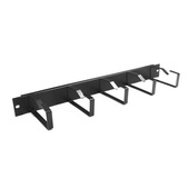 DYNAMIX 19" 1RU Metal Cable Management Bar with Cage Nuts (105 mm Deep)