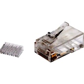 DYNAMIX Cat6 RJ45 2-Piece Modular Plug (Round, Stranded, 20 Pack)