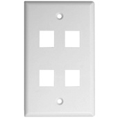 DYNAMIX Quad Port Face Plate For 110 & Keystone Jacks