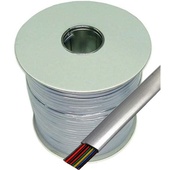 DYNAMIX Roll 8-Wire Flat Cable (300m, Silver)