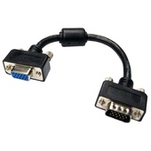 DYNAMIX Slimline VGA Male to Female Pigtail (0.18m)