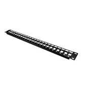 DYNAMIX 24 Port Unloaded Patch Panel Keystone Inserts (19")