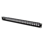 DYNAMIX 24 Port Unloaded Patch Panel for Slimline Keystone Inserts