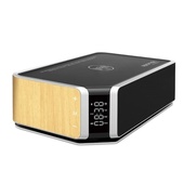 Promate Auraboom Wireless Speaker with Integrated Qi Charging Station (Beige)