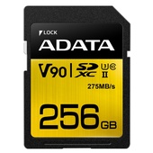 ADATA 256GB Premier ONE V90 UHS-II SDXC Memory Card (Class 10)
