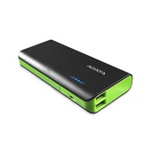 ADATA PT100 Power Bank with Flashlight (Black/Green, 10000mAh)