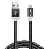 ADATA USB Type A/Micro USB Braided Connection Cable (Black, 1 m)