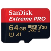 SanDisk 64GB Extreme PRO UHS-I microSDXC Memory Card (U3, Class 10)