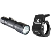 Pelican 2350 Flashlight and Helmet Mount Combo (Black)