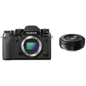 Fujifilm X-T2 Mirrorless Digital Camera (Black) with XF 27mm f/2.8 Lens (Black)