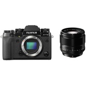 Fujifilm X-T2 Mirrorless Digital Camera (Black) with XF 56mm f/1.2 R Lens