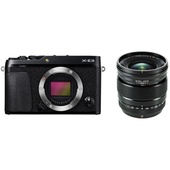 Fujifilm X-E3 Mirrorless Digital Camera (Black) with XF 16mm f/1.4 R WR Lens