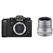 Fujifilm X-T3 Mirrorless Digital Camera (Black) with XF 50mm f/2 R WR Lens (Silver)