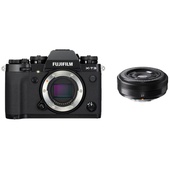 Fujifilm X-T3 Mirrorless Digital Camera (Black) with XF 27mm f/2.8 Lens (Black)