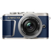 Olympus PEN E-PL9 Mirrorless Camera (Blue) with 14-42mm Lens (Silver)