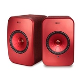 KEF LSX Wireless Mini Monitor Speakers (Red)